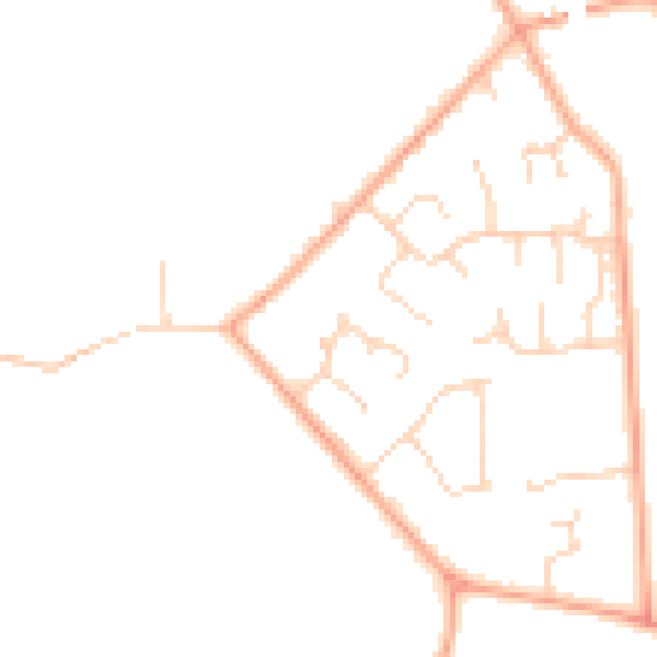 Daytime road noise heatmap for MK43 7RL