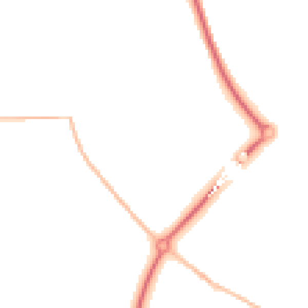 Night-time road noise heatmap for MK43 8RH