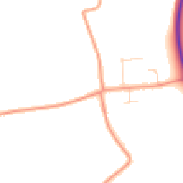 Daytime road noise heatmap for MK43 9BN
