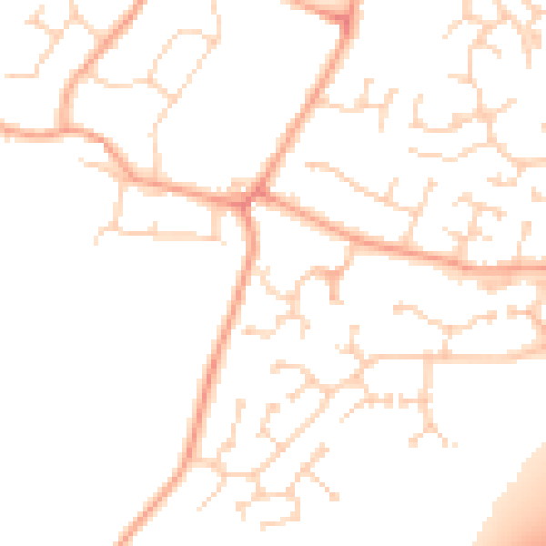 Daytime road noise heatmap for MK43 9FB