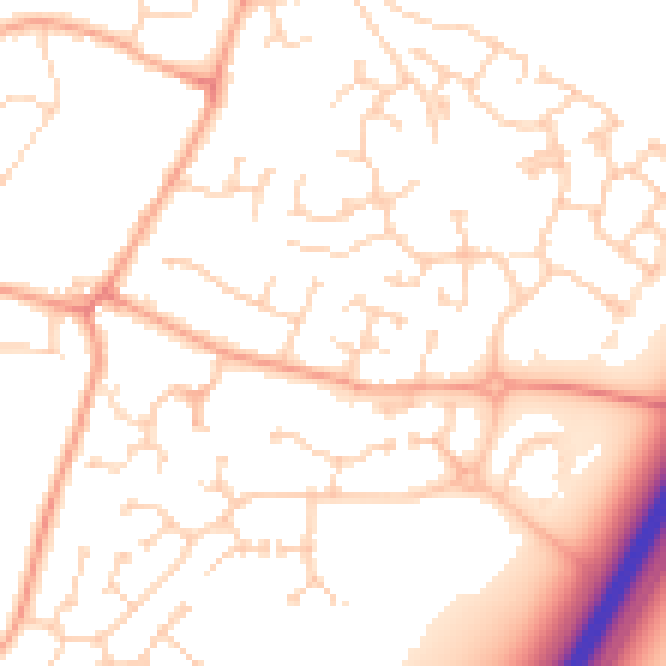 Daytime road noise heatmap for MK43 9PD