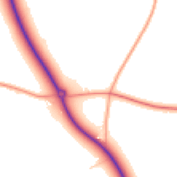 Daytime road noise heatmap for MK44 1NH