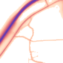 Daytime road noise heatmap for MK44 3EF