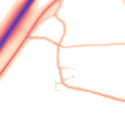 Daytime road noise heatmap for MK44 3EY