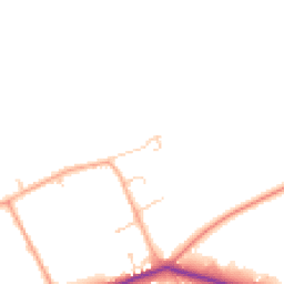 Daytime road noise heatmap for MK44 3QG