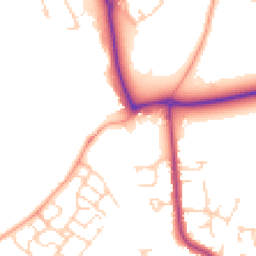 Daytime road noise heatmap for MK45 1AA