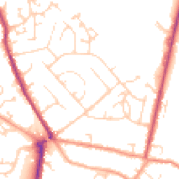 Daytime road noise heatmap for MK45 1DA