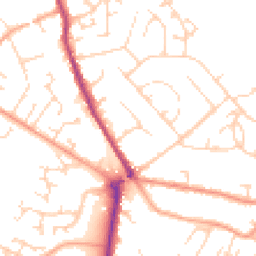 Daytime road noise heatmap for MK45 1DN