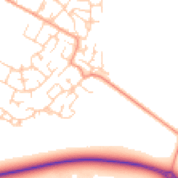 Daytime road noise heatmap for MK45 2BF
