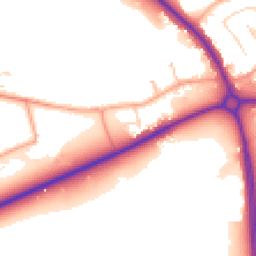 Daytime road noise heatmap for MK45 2BZ
