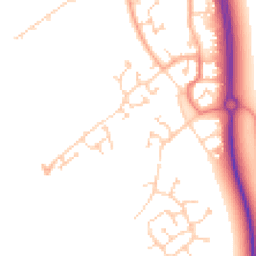 Daytime road noise heatmap for MK45 3FN