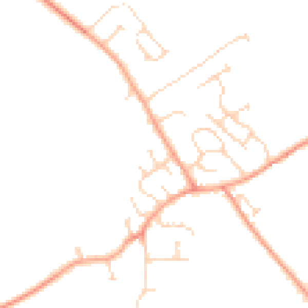 Daytime road noise heatmap for MK45 3LQ