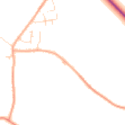 Daytime road noise heatmap for MK45 3QE
