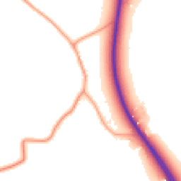 Daytime road noise heatmap for MK45 3QU