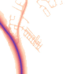 Daytime road noise heatmap for MK45 3WA