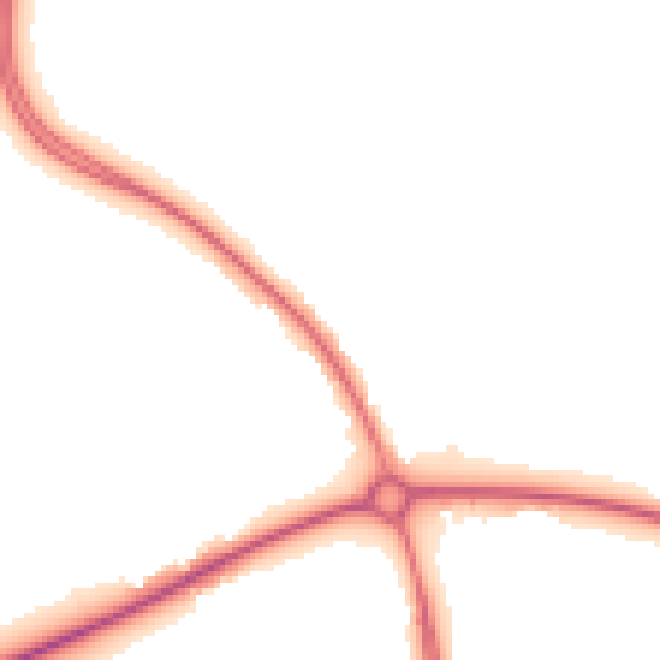 Night-time road noise heatmap for MK45 4AE