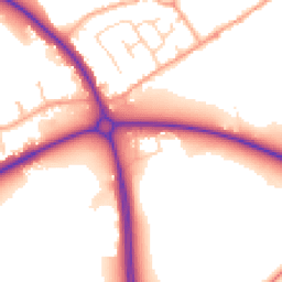 Daytime road noise heatmap for MK45 4AR