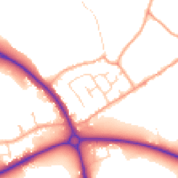 Daytime road noise heatmap for MK45 4AW