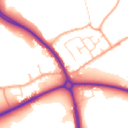 Daytime road noise heatmap for MK45 4BD