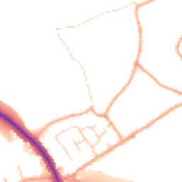 Daytime road noise heatmap for MK45 4BZ