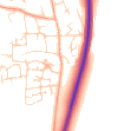 Daytime road noise heatmap for MK45 4DS