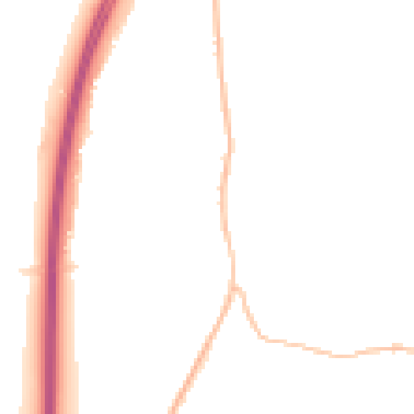 Night-time road noise heatmap for MK45 4FN