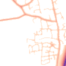 Daytime road noise heatmap for MK45 4FY