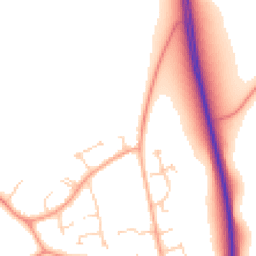 Daytime road noise heatmap for MK45 4HA