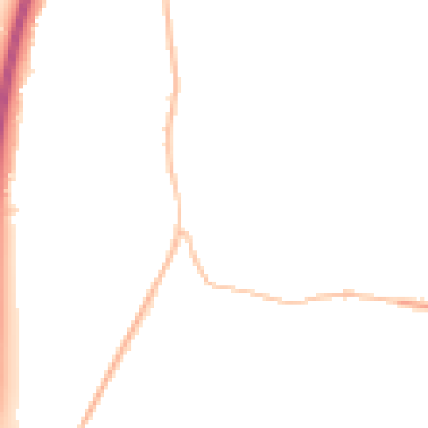 Night-time road noise heatmap for MK45 4JW