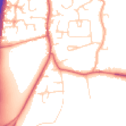 Daytime road noise heatmap for MK45 4JY