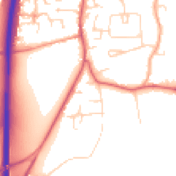 Daytime road noise heatmap for MK45 4LH