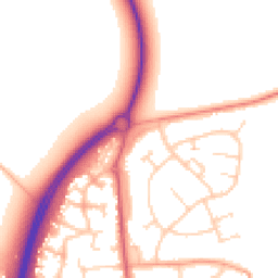 Daytime road noise heatmap for MK45 4LU