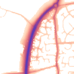 Daytime road noise heatmap for MK45 4NF