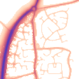 Daytime road noise heatmap for MK45 4NH