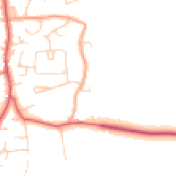 Daytime road noise heatmap for MK45 4NW