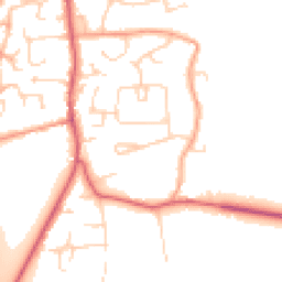 Daytime road noise heatmap for MK45 4NX