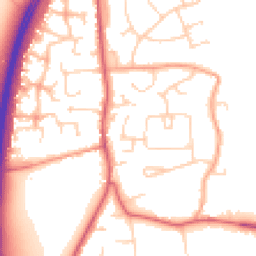 Daytime road noise heatmap for MK45 4PB