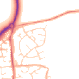 Daytime road noise heatmap for MK45 4PY