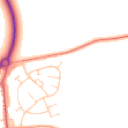 Daytime road noise heatmap for MK45 4QE