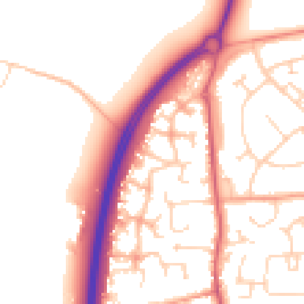 Daytime road noise heatmap for MK45 4RS
