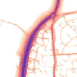 Daytime road noise heatmap for MK45 4RW