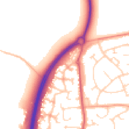 Daytime road noise heatmap for MK45 4RY