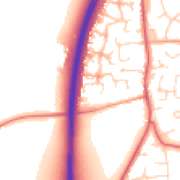 Daytime road noise heatmap for MK45 4SF