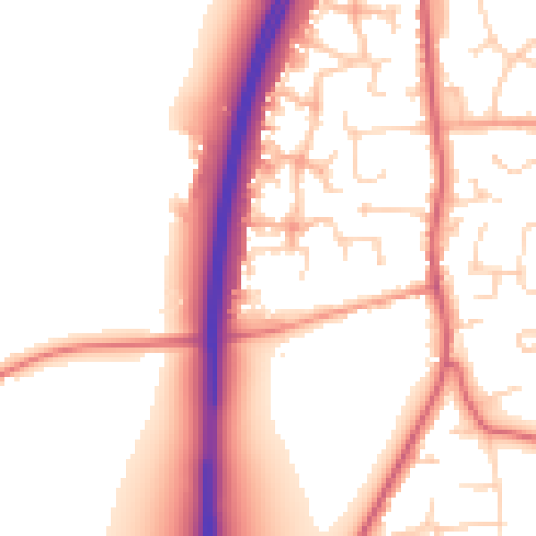 Daytime road noise heatmap for MK45 4SF