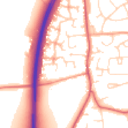 Daytime road noise heatmap for MK45 4SQ