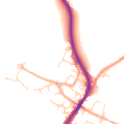 Daytime road noise heatmap for MK45 5EN