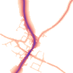 Daytime road noise heatmap for MK45 5JB