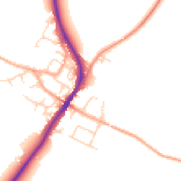 Daytime road noise heatmap for MK45 5JJ