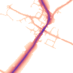 Daytime road noise heatmap for MK45 5LA