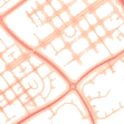Daytime road noise heatmap for MK6 2JJ